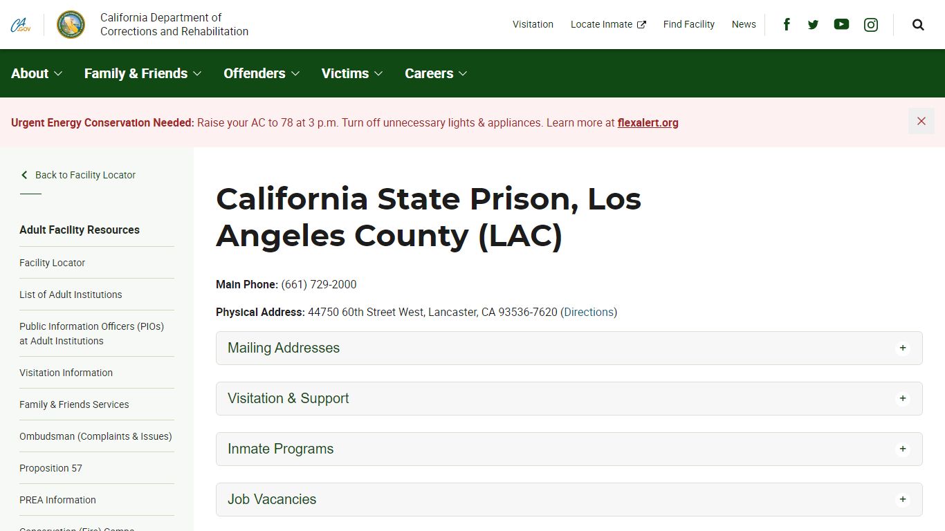 California State Prison, Los Angeles County (LAC)